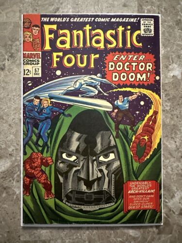 Fantastic Four #57 FN 6.5 (1966 Marvel Comics) - Restored/Staple added