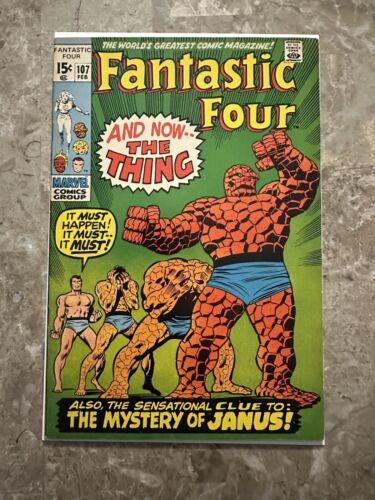 Fantastic Four #107 FN+ 6.5 (1971 Marvel Comics) - Nice looking copy