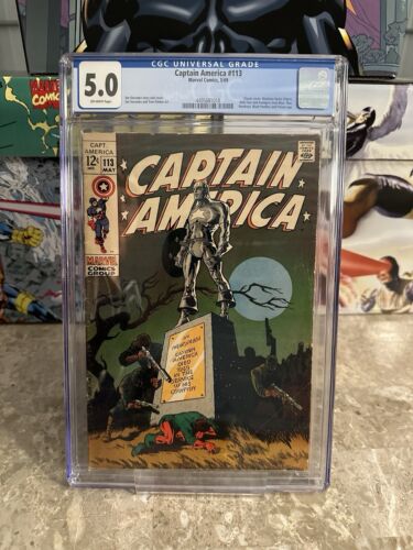 Captain America #113 CGC 5.0 OWP (1969 Marvel)