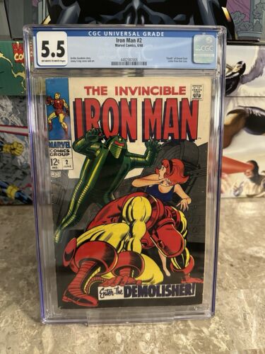 Iron Man #2 CGC 5.5 OWTW (1968 Marvel Comics)