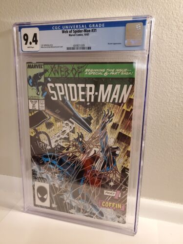 Web of Spider-Man #31 CGC 9.4 White Pages - Kraven's Last Hunt