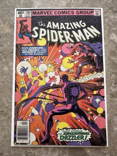 Amazing Spider-Man #203 Newsstand VF- 7.5 (1980 Marvel Comics)