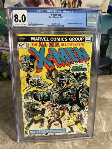 X-Men #96 CGC 8.0 OWTW Pages  (1975 Marvel Comics) - 1st Moira MacTaggert