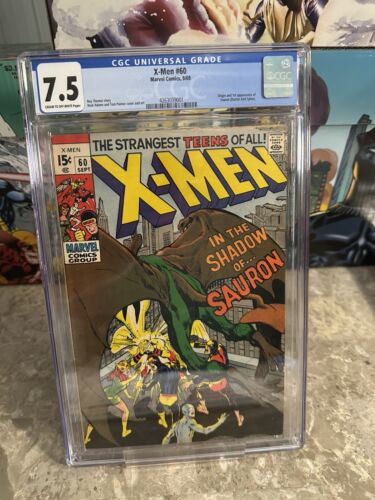 X-Men #60 CGC 7.5 OWTW Pages  (1975 Marvel Comics) - 1st Sauron