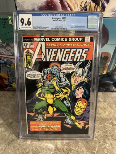 Avengers #135 CGC 9.6 OWTW (1975 Marvel Comics) - Origin of Vision