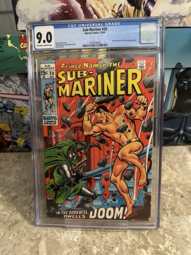 Sub-Mariner #20 CGC 9.0 OWTW (Marvel Comics 1969)