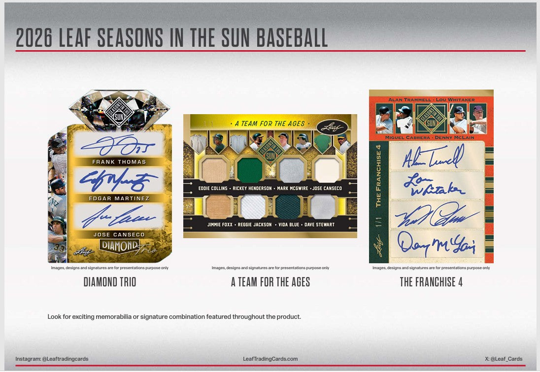 2026 Leaf Seasons In The Sun Baseball Hobby 10-Box Case