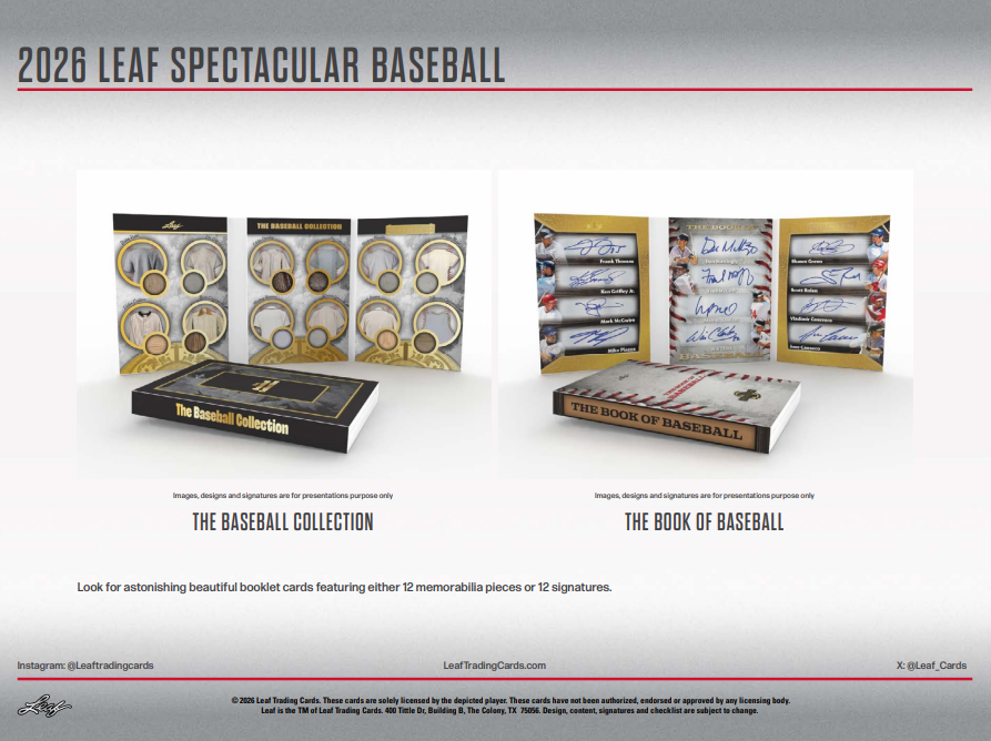 2026 Leaf Spectacular Baseball Hobby 3-Box Case
