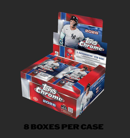2026 Topps Chrome Baseball Jumbo Hobby 8-Box Case