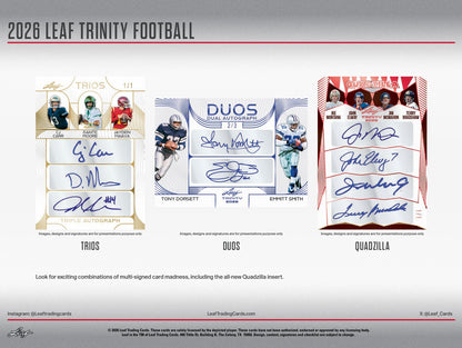 2026 Leaf Trinity Football Hobby Box