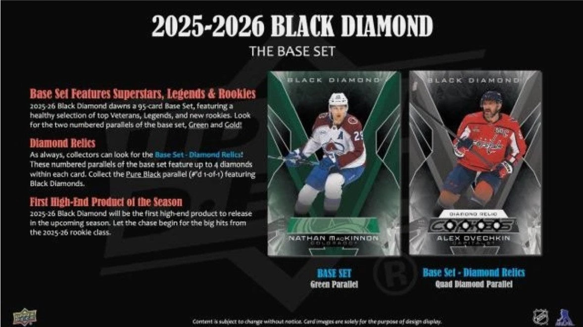 2025-26 Upper Deck Black Diamond Hockey Hobby Box - Sealed