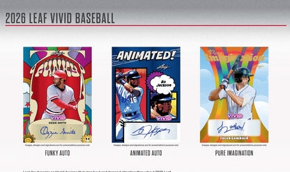 2026 Leaf Vivid Baseball Jumbo Hobby Box + Value Pack