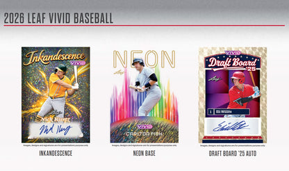 2026 Leaf Vivid Baseball Jumbo Hobby Box + Value Pack