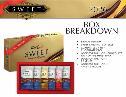 2026 Wild Card Sweet Football Box - Mahomes, Mendoza - In Hand