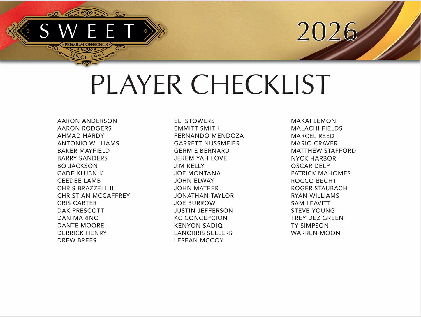 2026 Wild Card Sweet Football Box - Mahomes, Mendoza - In Hand