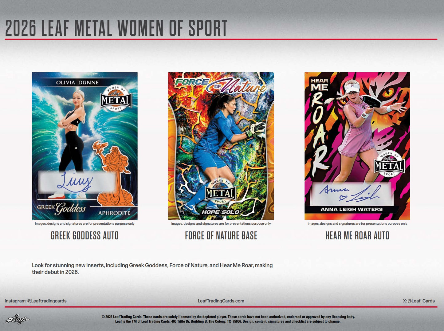 2026 Leaf Metal Women of Sport Hobby 10-Box Case