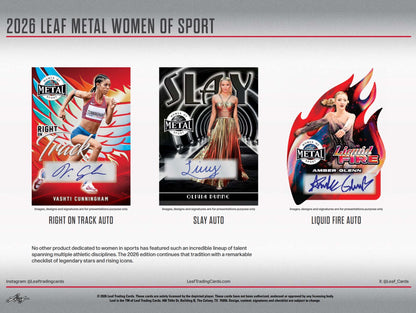 2026 Leaf Metal Women of Sport Hobby 10-Box Case
