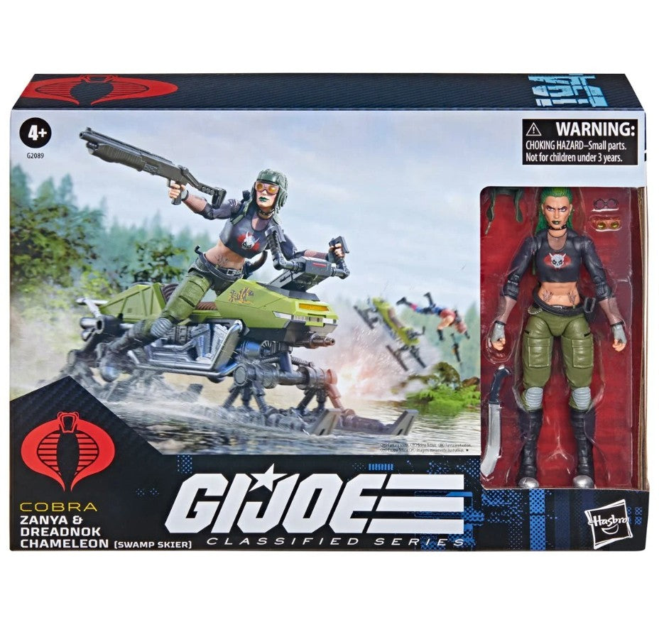 G.I. Joe Classified Series Zanya and Dreadnok Chameleon (Swamp Skier) Vehicle 6"